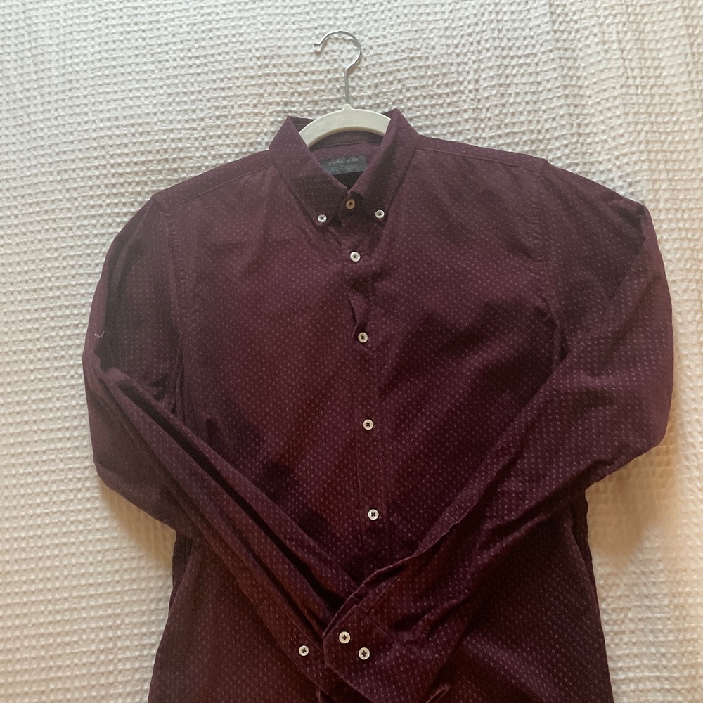 Maroon Zara Men’s shirt